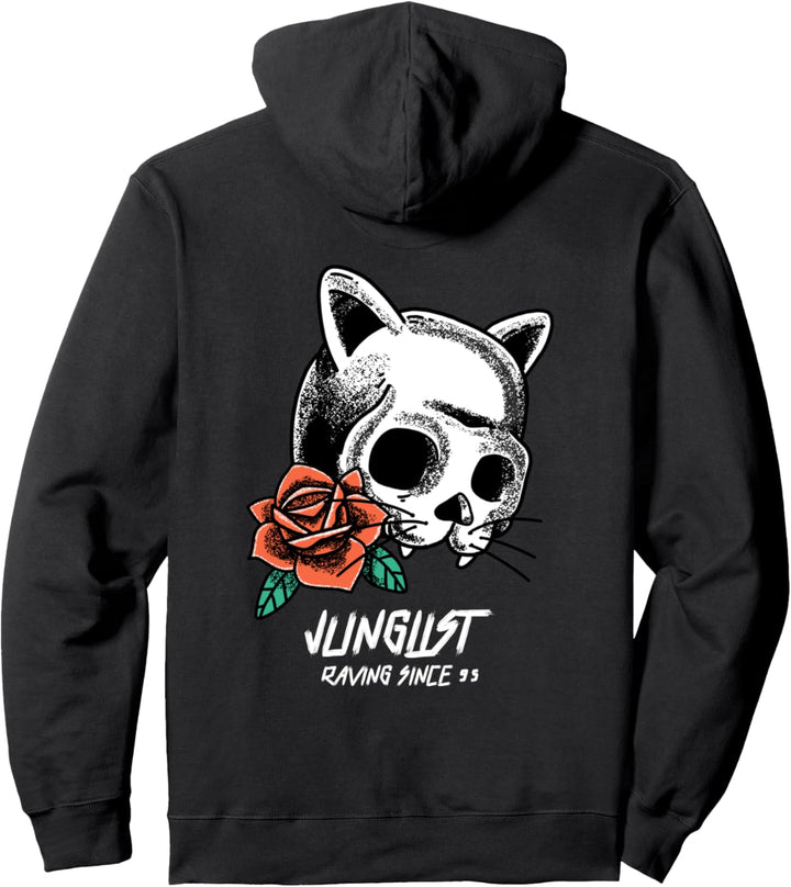 Drum & Bass Liquid Jungle Music EDM Drum N Bass Cat Pullover Hoodie