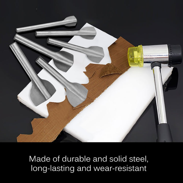 6 Stück/Set DIY Leder Carft V Form Stanzgürtel Endschneider für Zuhause Leder Nähen (15–40 mm)