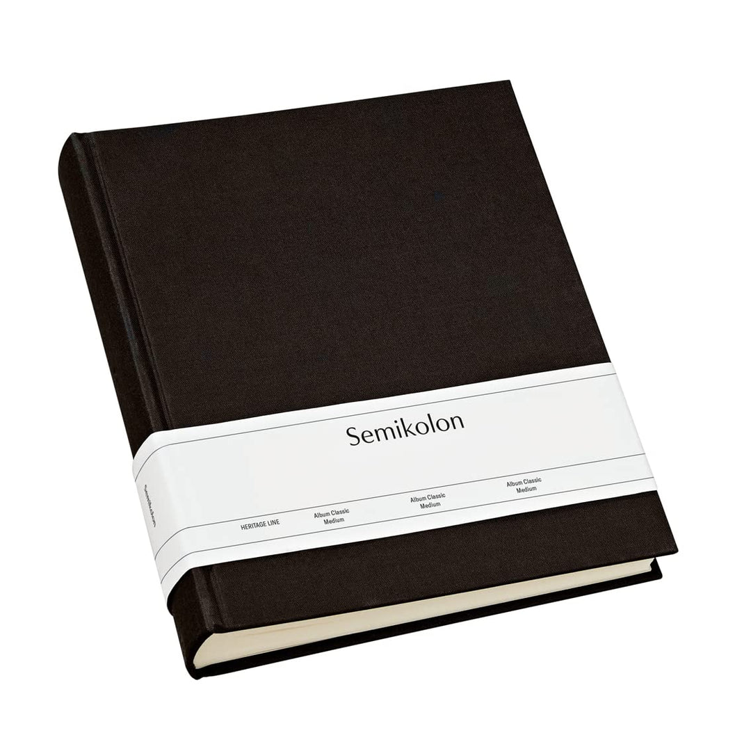 Semikolon 351008 Foto-Album Classic Medium - 21,6 x 25,5 cm - 80 Seiten cremefarben, für 160 Fotos -