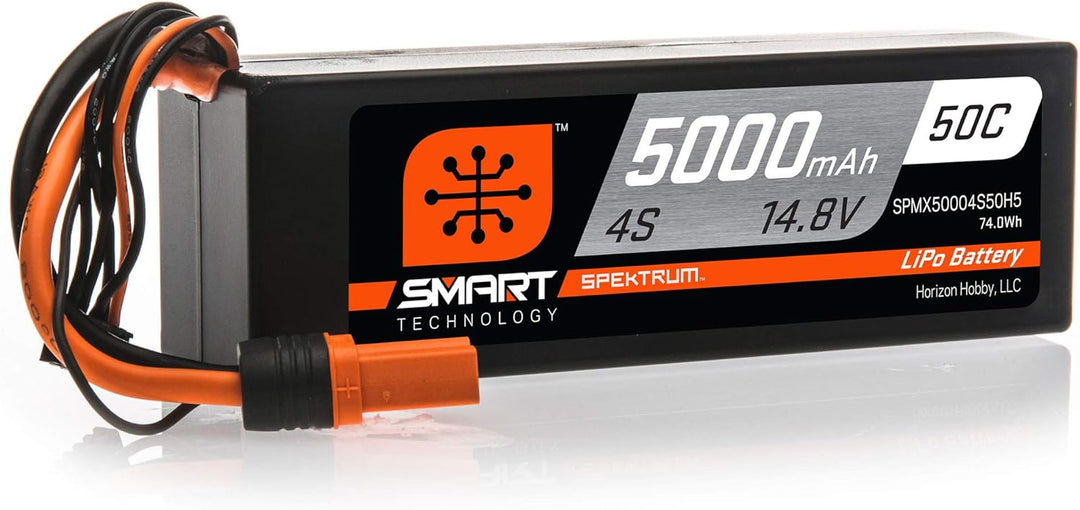 Spektrum 14.8V 5000mAh 4S 50C Smart Hardcase LiPo-Akku: IC5, SPMX50004S50H5