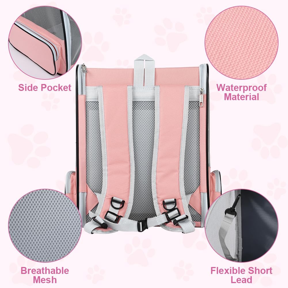 Alaoo Katzenrucksack, Hunderucksack,Transport Hunderucksack Faltbare mit Sicherheitsgurten und Verdi