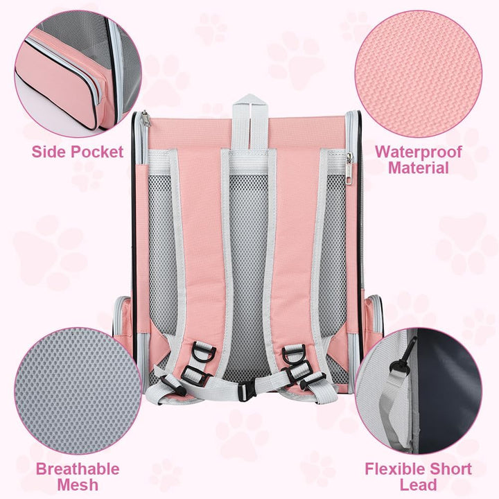Alaoo Katzenrucksack, Hunderucksack,Transport Hunderucksack Faltbare mit Sicherheitsgurten und Verdi