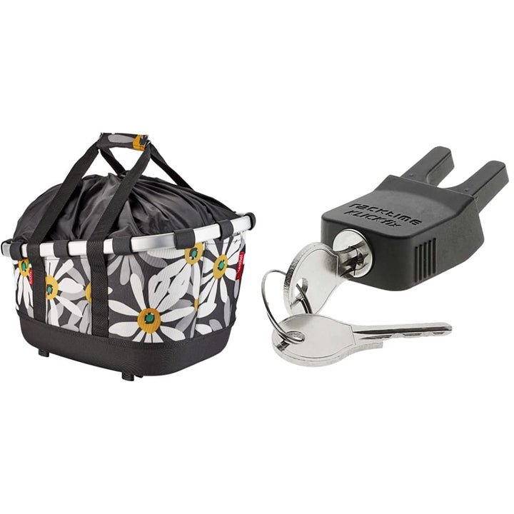 KLICKfix Bikebasket GT, Margarite Bundle mit Steckschloss, Bundle mit Steckschloss