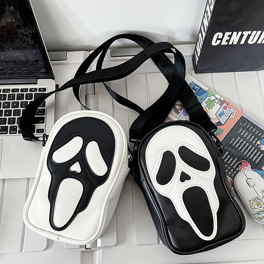 PORRASSO Ghost Umhängetasche Damen Schultertasche Crossbody Bag Paare Messenger-Tasche für Halloween