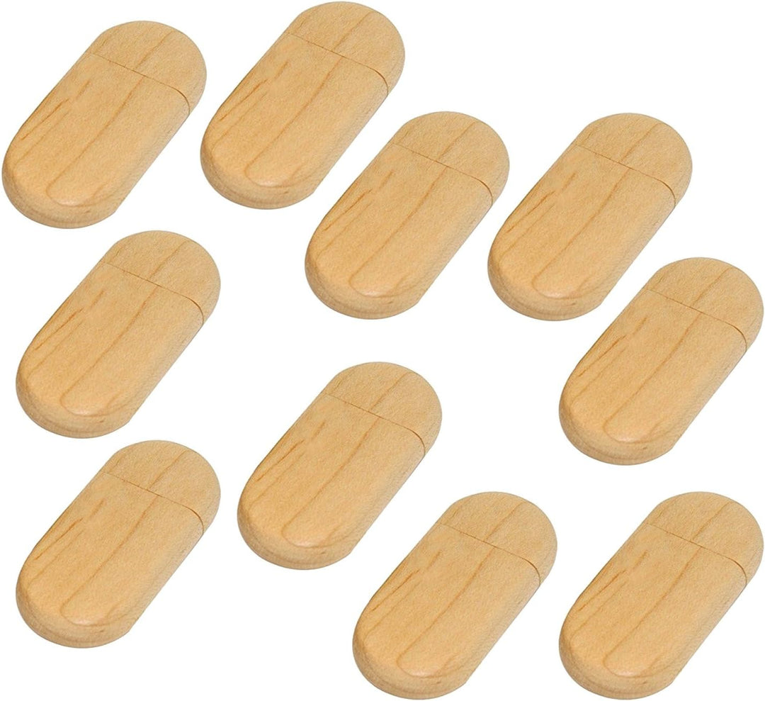 A Plus+ 10 Stück Holz Speicherstick USB 32GB mit Holzkiste Kreative USB-Flash-Laufwerk Holz 32GB USB