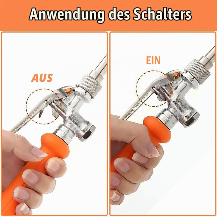 Hojalis Sprühstab-Ersatz, 72cm Garten Giessstab Metall, mit Universeller Messingersatz 3/8" und 3/4"