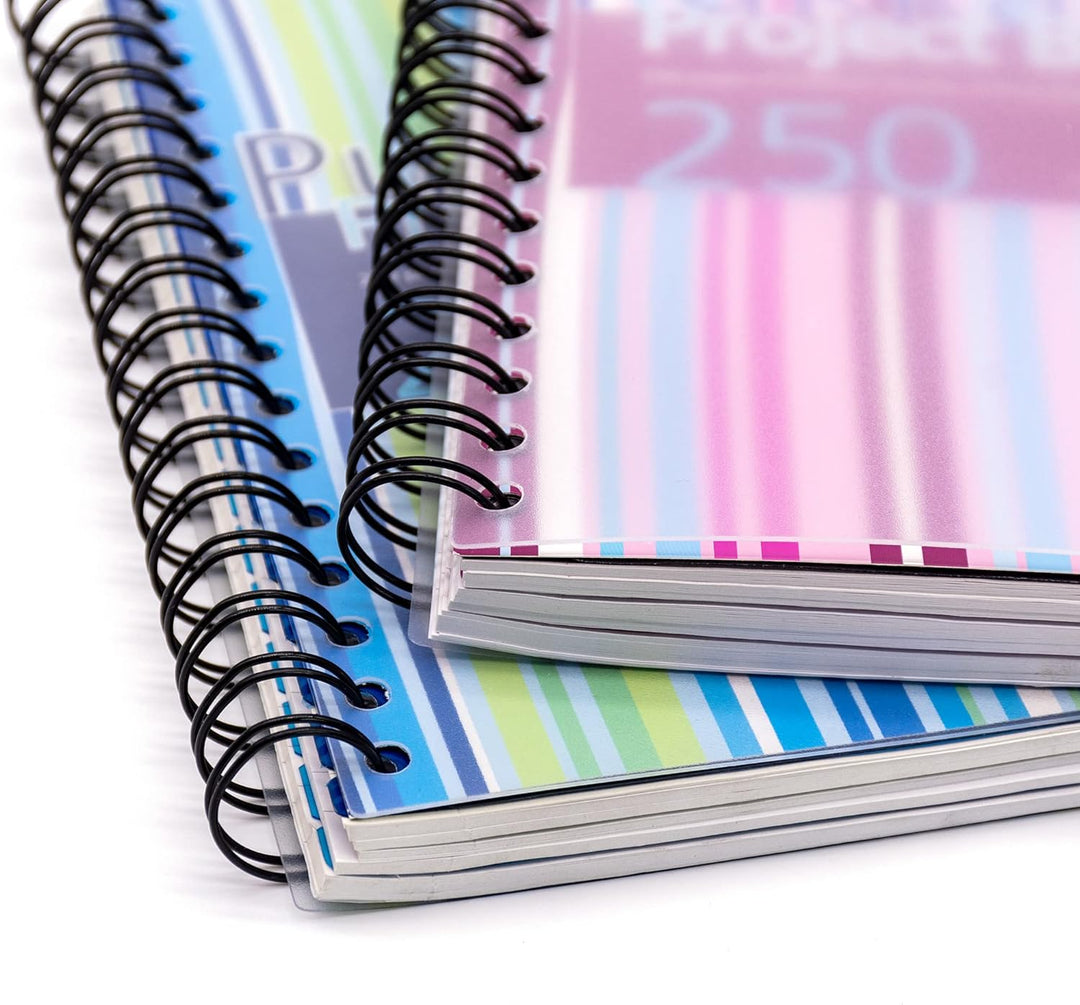 Pukka Pad Projektbuch Spiralbindung Kunststoff liniert 3 Trennblätter 250 Seiten 80 g/m² A5 3 Stück