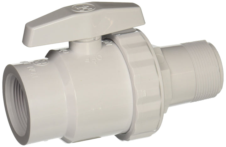 Hayward Trimline 2-Wege-Kugelhahn, 3,8 cm, SKT-Rohr aus PVC FIP, FIP