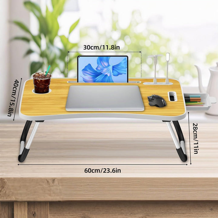 Ferghana Klappbarer Laptop-Schreibtisch Klappbar,Tisch 60x40cm Leichtes Bett Schreibtisch Engineerin