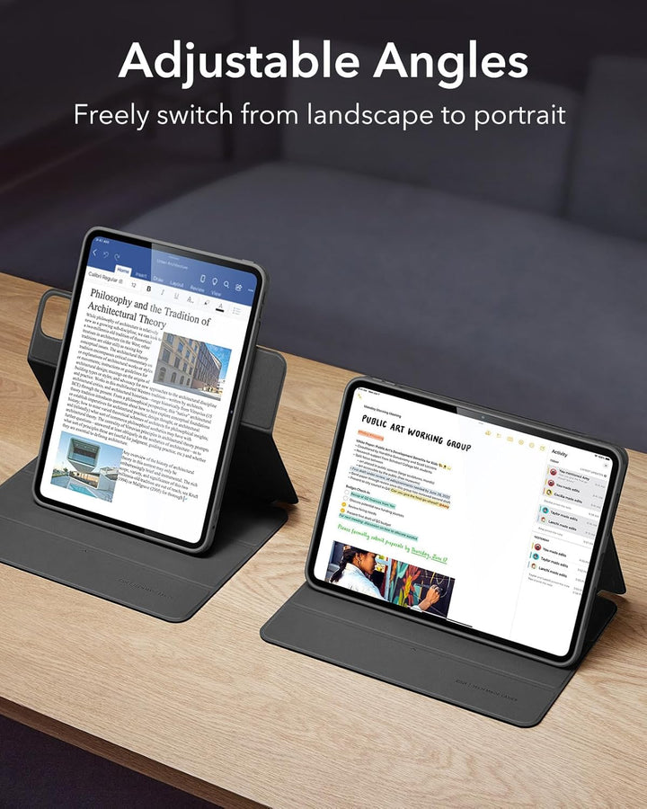 ESR für iPad Pro 13 Hülle (2024) mit Stifthalter, abnehmbare Magnetabdeckung, vertikaler Ständer, vo