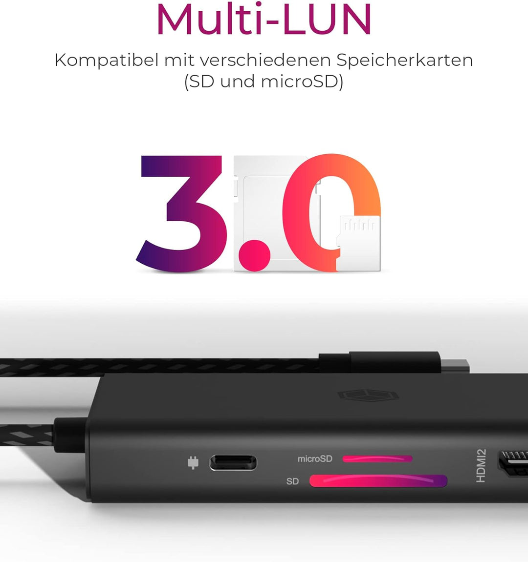 ICY Box USB-C Docking Station (9-in-1) für 3 Monitore (2X HDMI & 1x DP), 4K 60Hz, 3-Fach USB 3.0 HUB