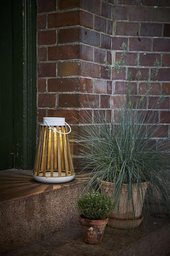 Star LED-Solar-Laterne 'Catania', Holz/Metall, 19x28cm,