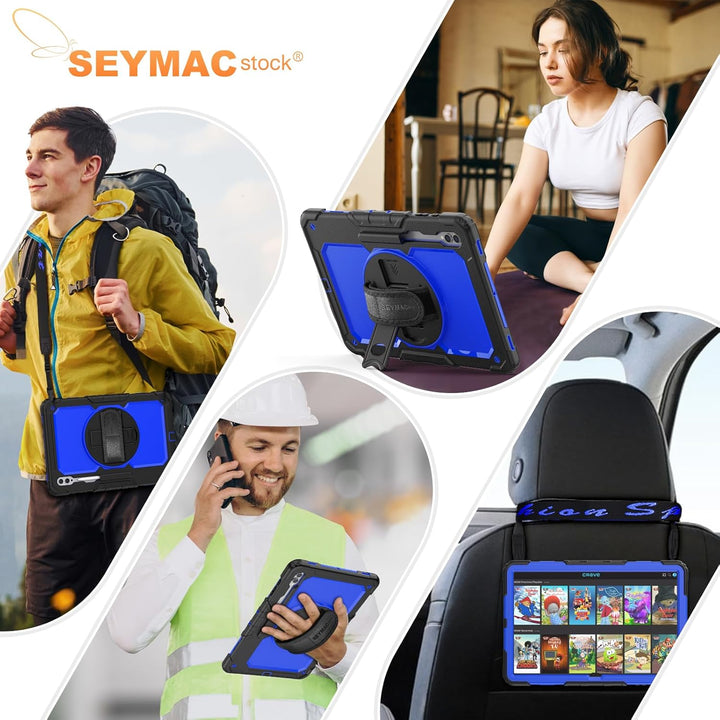 SEYMAC stock Hülle für Samsung Galaxy Tab S9 Ultra 14.6 Zoll 2023, Stossfeste Schutzhülle mit Bildsc