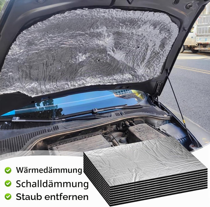 12 Stück Alubutyl Platten Dämmmatte, 400 * 250 * 5mm Isolierung Feuerfest Wasserdicht Antidröhnmatte