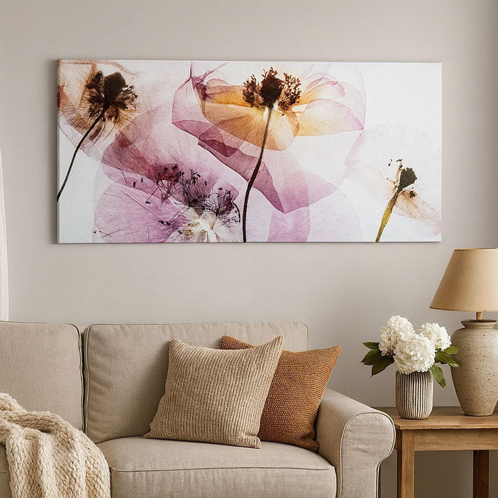 Wandbilder Dekoration Wohnzimmer blume sommer natur Panorama Bilder auf Leinwand 120x50cm Leinwandbi