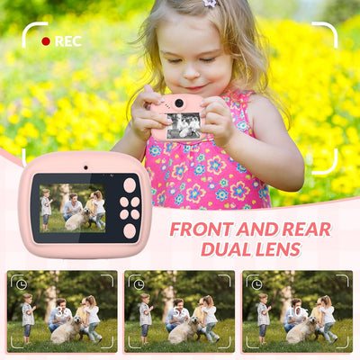 Kinderkamera Sofortbildkamera, Kamera für Kinder digitalkamera Kinder instant Camera 1080P 2,4 Zoll