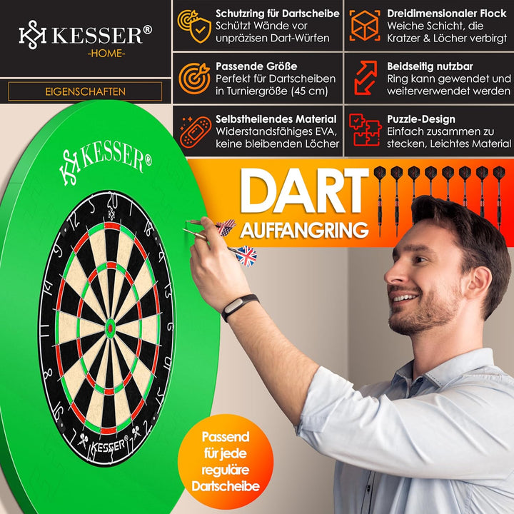 KESSER® Dartscheibe Catchring Schutzring Ø45cm | Auffangring rund Stabiler Wandschutz Zubehör | pass