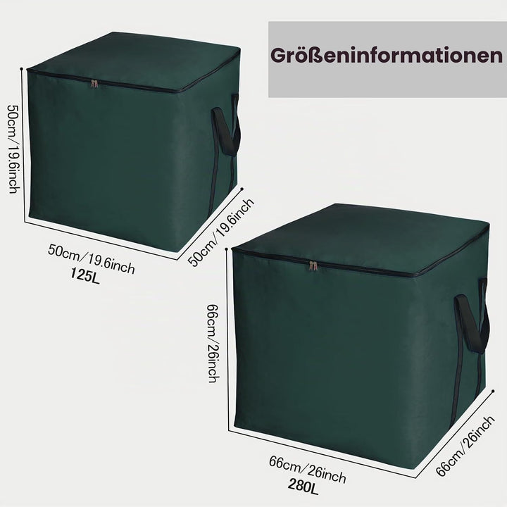 Staubdichter grosser Umzugsbeutel Grün 50×50×50 cm 125L Alternativen zu Umzugskartons Bettdecken Kle