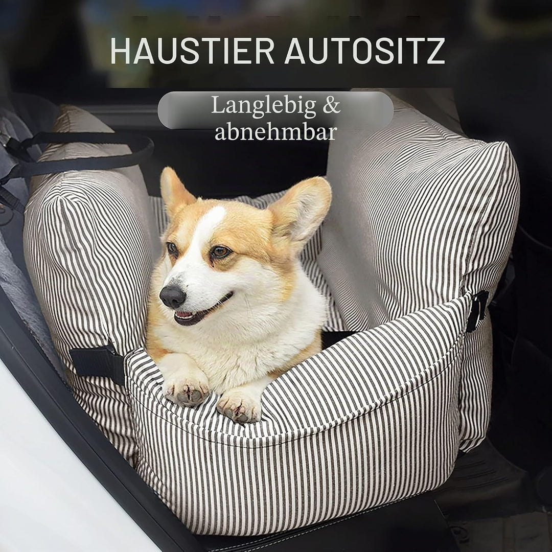 Johnear Hunde Autositz Sitzerhöhung für 10kg kleine Hund Haustier Katze Hundebett Reisebett mit Sich