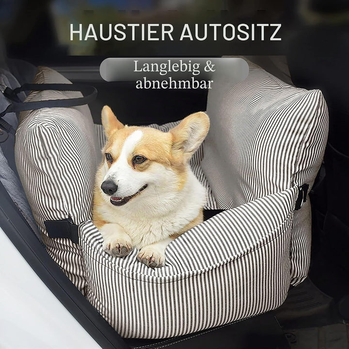 Johnear Hunde Autositz Sitzerhöhung für 10kg kleine Hund Haustier Katze Hundebett Reisebett mit Sich