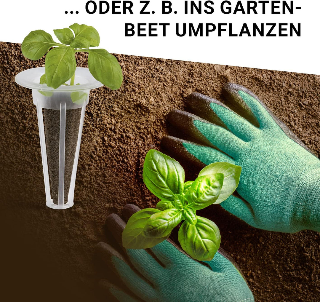 Ersatzset Anzuchtsystem | Set mit 28 Pflanzschwämmen und 28 Samentöpfen | Hydroponische Anzuchtsyste