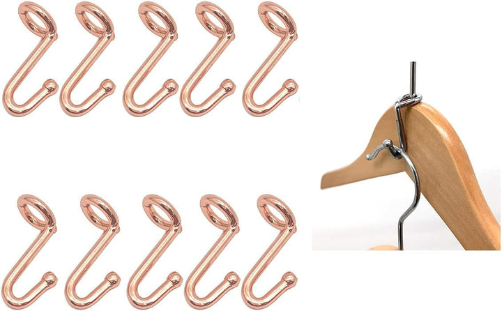 KOOBAY Kleiderbügel, 36 Stück, Verbindungshaken, stabiler Kleiderbügel, Roségold, Metall, Outfit-Kle