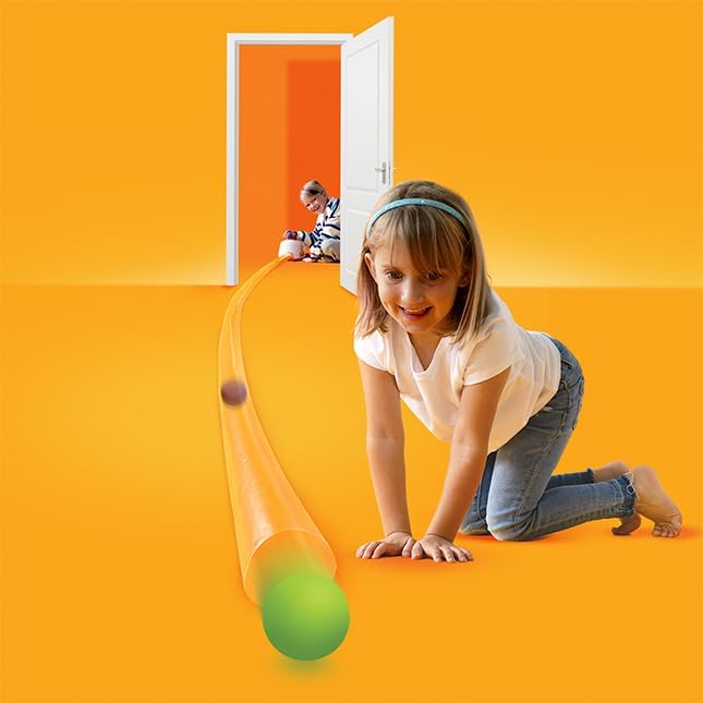 Fat Brain Toys Air Toobz Mega Run, Erweiterungsset für Luftrohrbahn mit 30,5 m Schlauch, 6 Verbinder