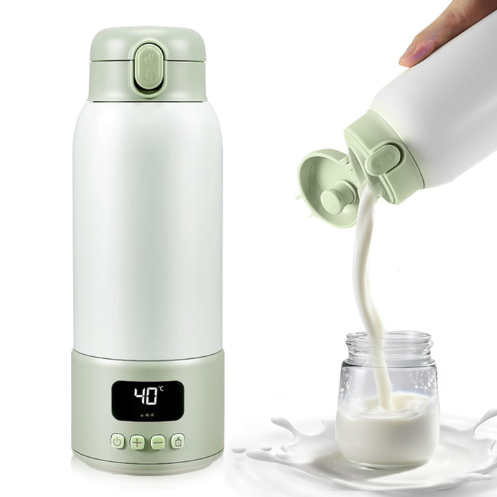 Tragbarer Flaschenwärmer Baby für unterwegs,500ml Grosse Kapazität Babyflaschen Wärmer, Schnelle Erw