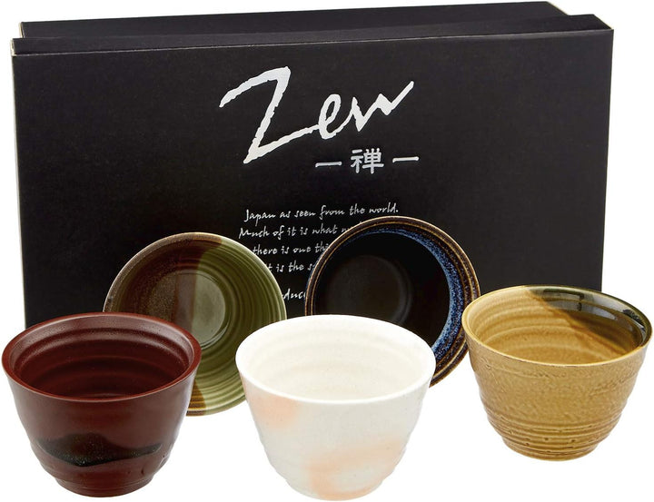 Teeschalen-Set GOYOU Geschenk-Set japanische Kaffeetasse Steinzeug hergestellt in Japan 5er Tassen S