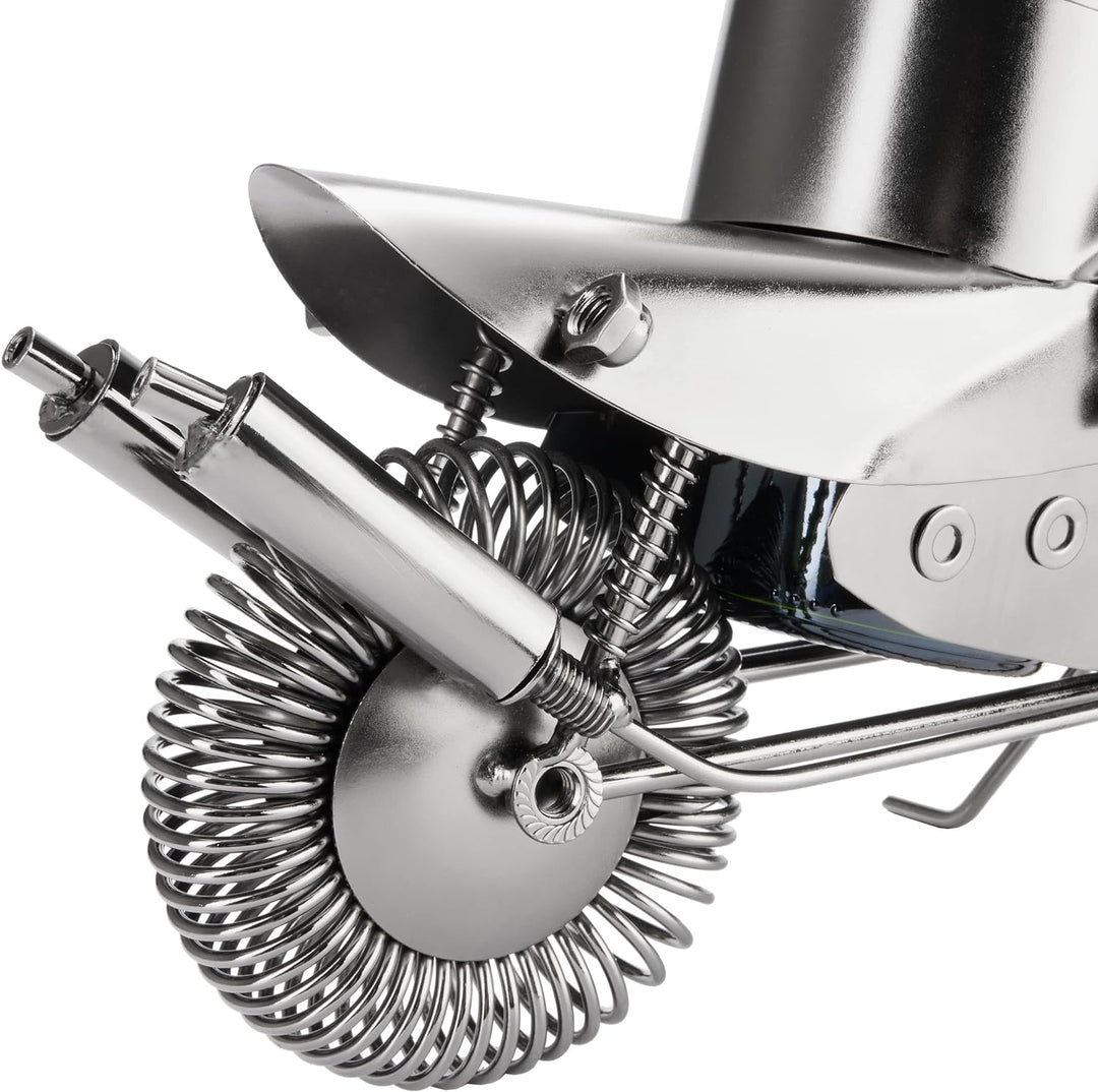 BRUBAKER Flaschenhalter Motorradfahrer Metall Skulptur Geschenk mit