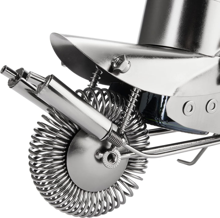 BRUBAKER Flaschenhalter Motorradfahrer Metall Skulptur Geschenk mit