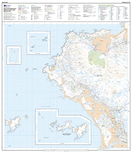 North Uist and Berneray/Uibhist a Tuath Agus Bearnaraigh (OS Explorer Active Map, Band 454), Karte
