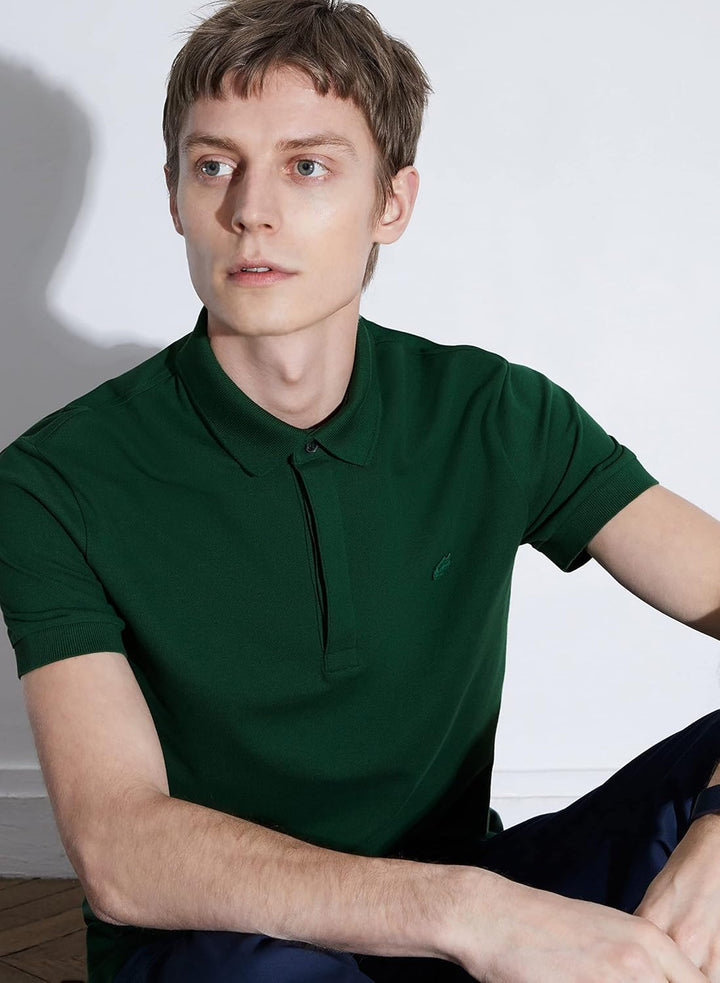 Lacoste Herren Polo-Shirt Kurzarm PH5522, Männer Polo-Hemd,verdeckte Knopfleiste,Regular Fit S Green