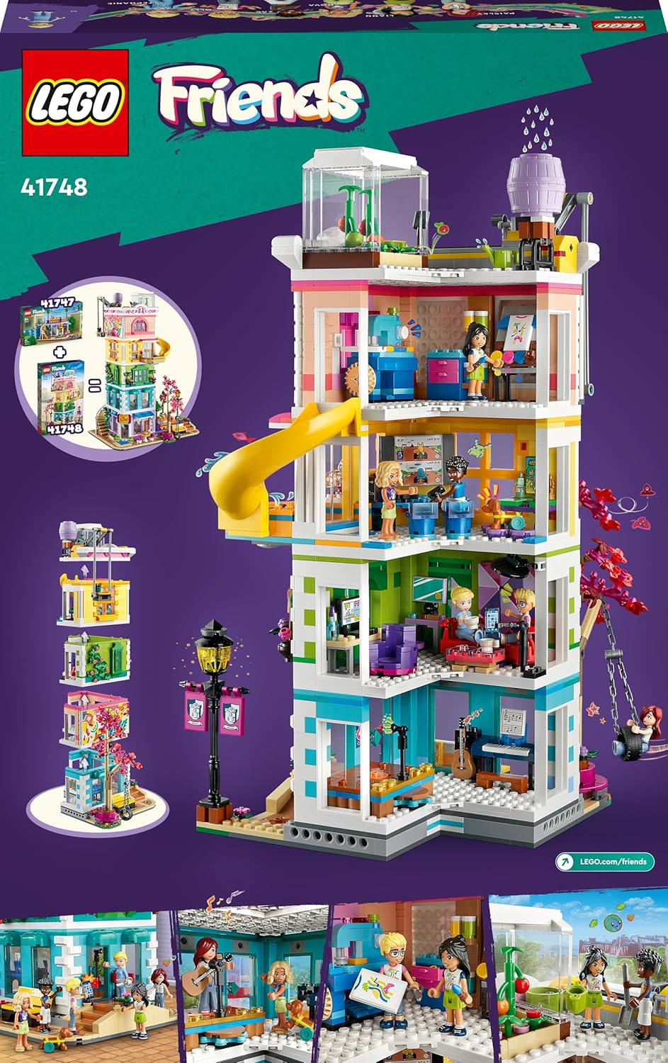 LEGO 41748 Friends Heartlake City Gemeinschaftszentrum, modular Building mit Kunst- und Aufnahmestud