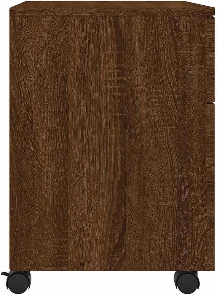 vidaXL Aktenschrank Mobil mit Rollen, Rollschrank Rollcontainer für Büro, Büroschrank mit viel Staur