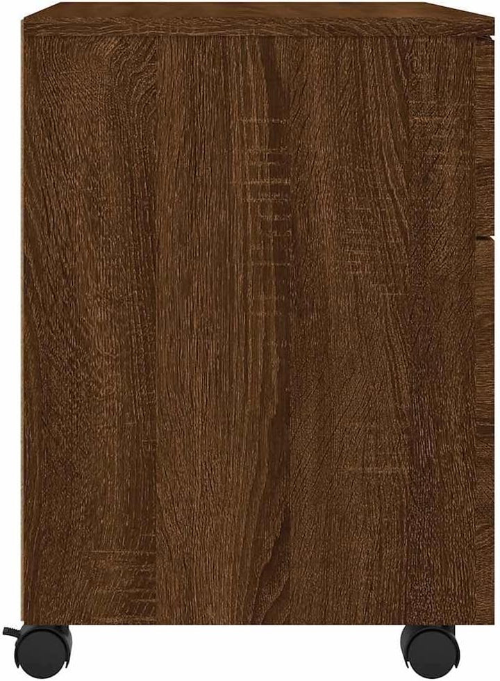 vidaXL Aktenschrank Mobil mit Rollen, Rollschrank Rollcontainer für Büro, Büroschrank mit viel Staur