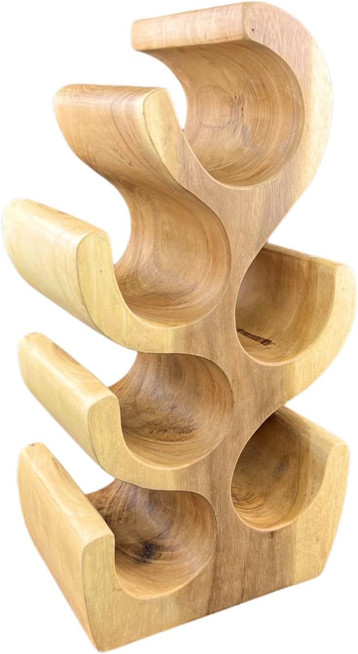 Weinregal Stehend Massiv Holz (50/70/100x27x18) Freistehender Weinhalter Massivholz Flaschenhalter (
