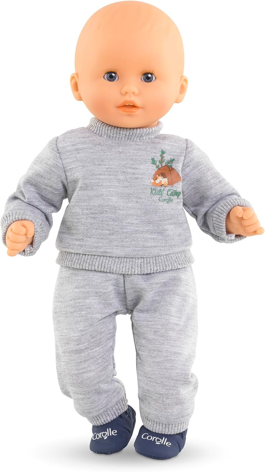 Corolle Mon Premier Poupon Jogginganzug, grau, Kleiner Explorer, Kleidung, Puppe, 30 cm, ab 18 Monat