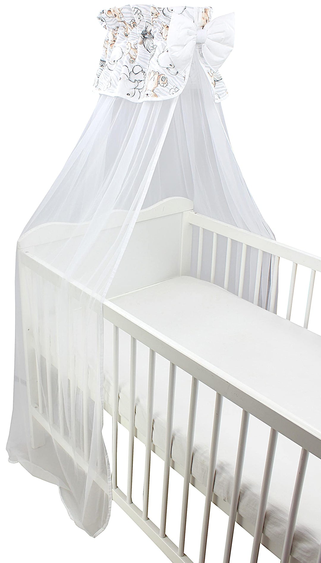 TupTam Babybett Himmel mit Schleife Transparent, Farbe: Safari, Grösse: ca. 170x240 cm H170 x B240 c