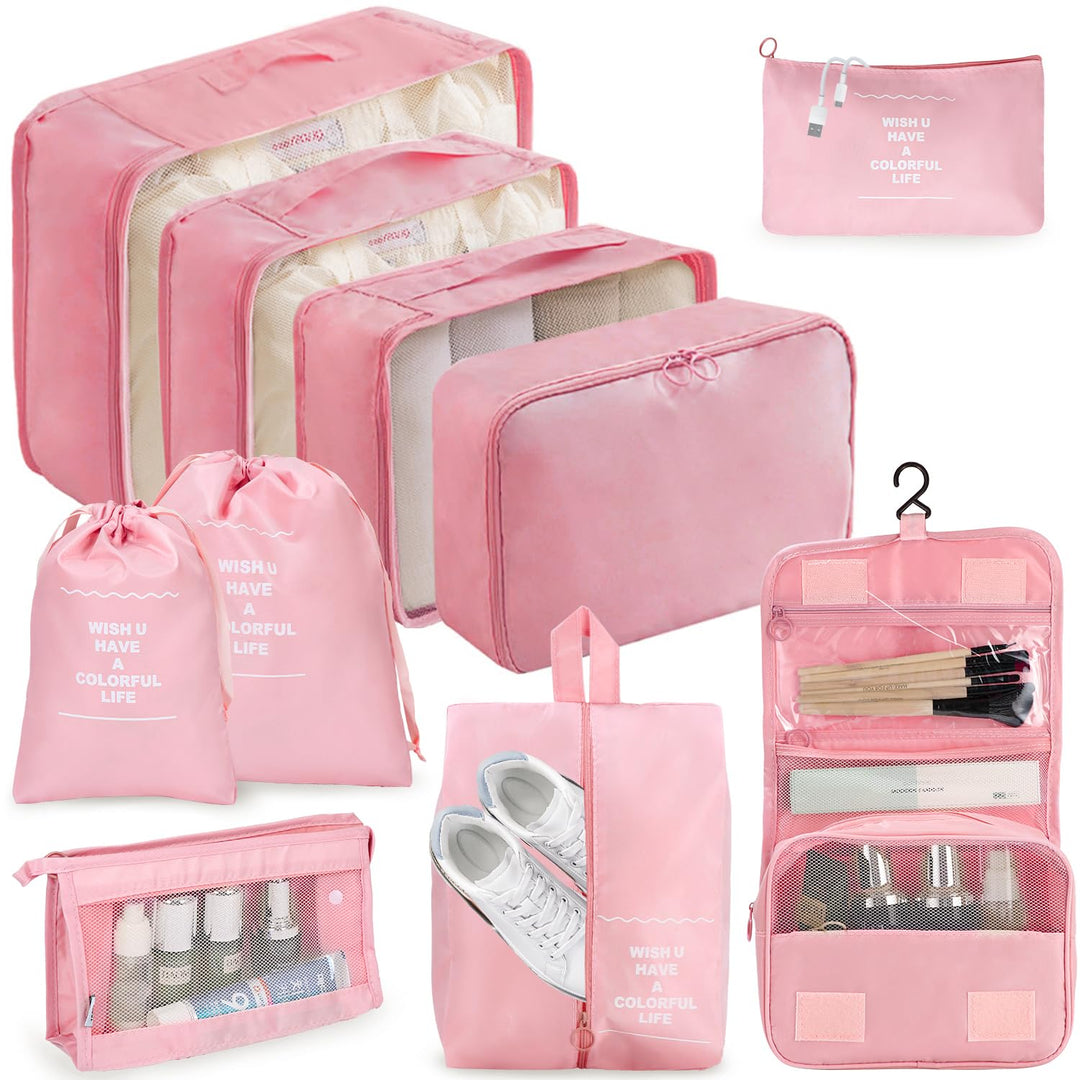 Aufbewahrungsbeutel für Kleidung, Schuhe, Kosmetik, 10 Stück (Rosa)