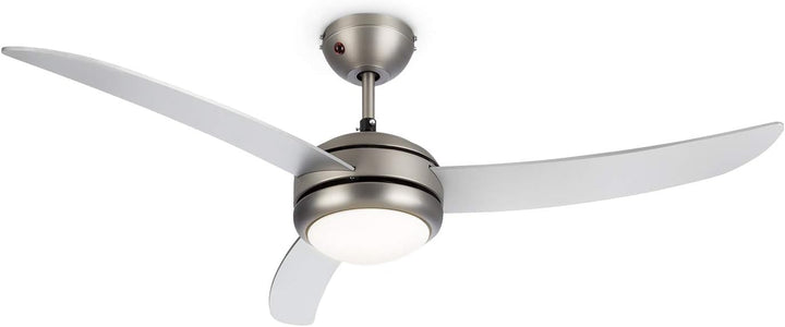 Klarstein El Paso Deckenventilator - 2-in-1: Ventilator & Deckenlampe, Durchmesser: 52" (132 cm), 3