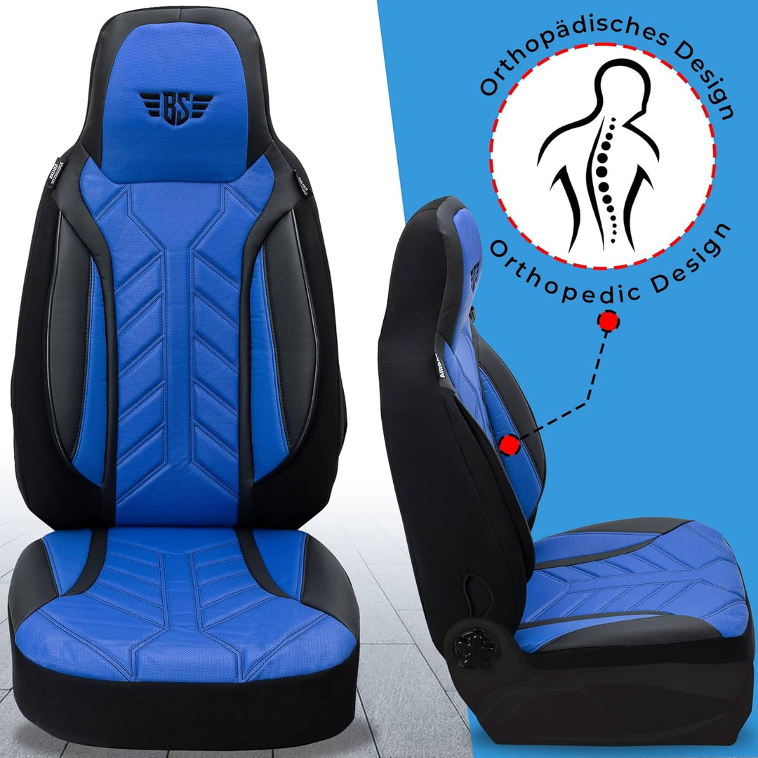BREMER SITZBEZÜGE Wohnmobil Schonbezüge für FIAT Ducato Jumper Boxer DPL506 DPL506 - Schwarz/Blau, D