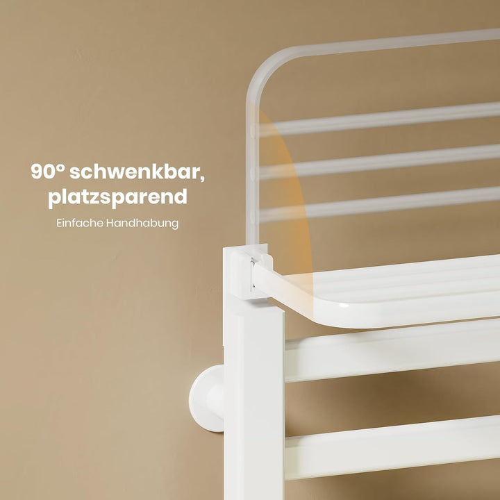 EMKE Elektrischer Badheizkörper 100x50 cm, 280W Handtuchwärmer mit WLAN-App-Steuerung, Kohlefaser Ha