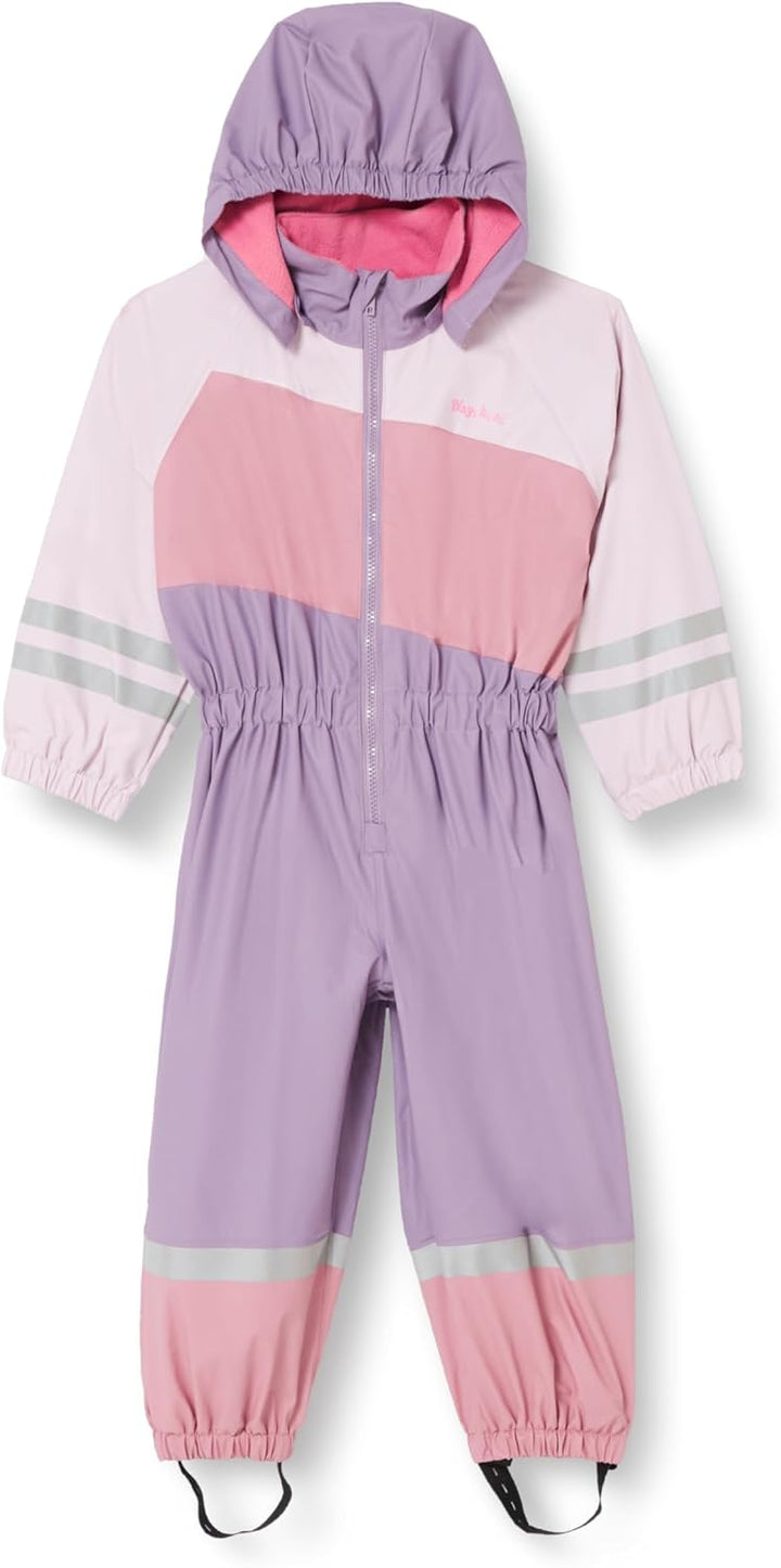 Playshoes Unisex Kinder Regen-Anzug mit Fleece-Futter Warmer Wasserdichter Matschanzug Regenbekleidu