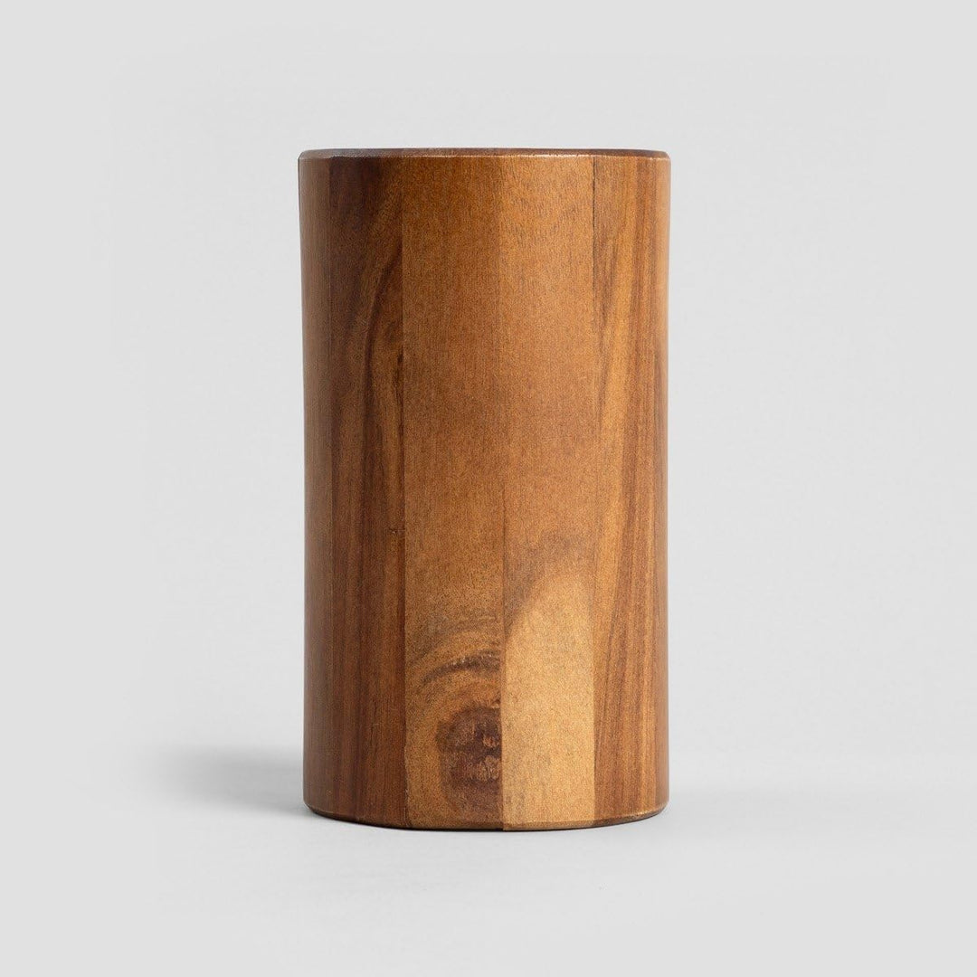 Homla MOOKA Messerblock aus Holz, 13x22,5 cm, natürliche Eleganz, langlebig, für alle Messerarten