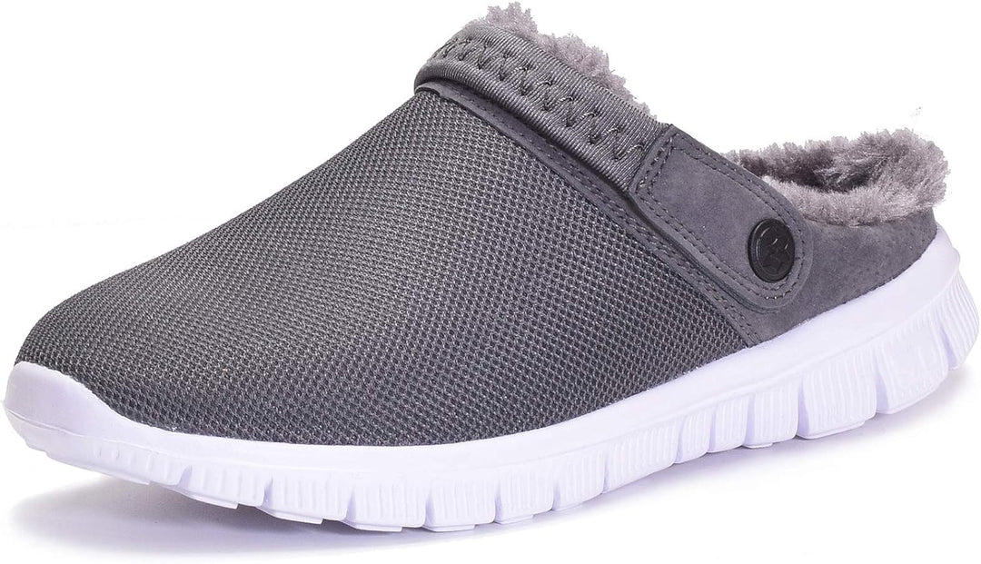 Clogs Hausschuhe Herren Damen Winter Gartenschuhe Haus Pantoffeln Warme Plüsch Gefüttert Gartenclogs