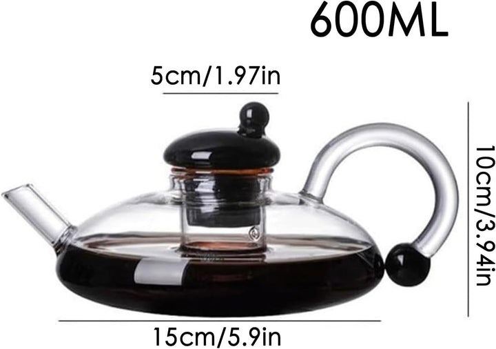 Teekanne Mit Siebeinsatz, Glasteekanne, Tee-ei Kanne, Teekessel Glas Mit Sieb, Teebereiter Für Losen