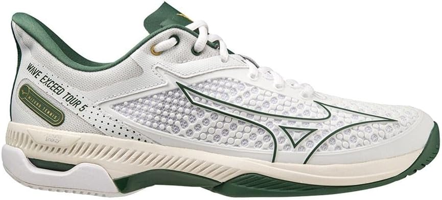 Mizuno Wave Exceed Tour 5 AC Tennisschuh für Herren Weiss 40.5 EU White Pineneedle Papyrus, 40.5 EU