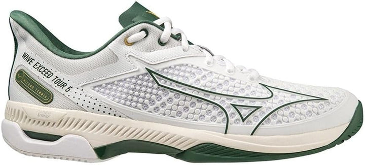 Mizuno Wave Exceed Tour 5 AC Tennisschuh für Herren Weiss 40.5 EU White Pineneedle Papyrus, 40.5 EU