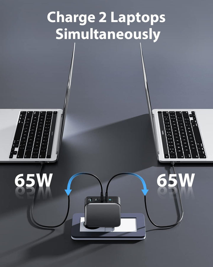 Sunydeal 130W USB C Ladegerät 100W USB C Netzteil 4-Port Schnellladegerät with PD 3.0, GaN Charger N